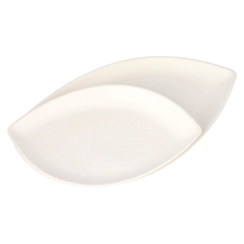 5 x 50 Teller "Folia" Zuckerrohr oval 23,6 cm x 35,6 cm
