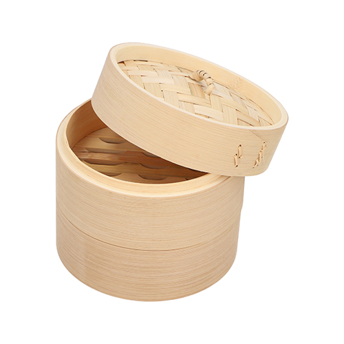 16 x Dampfgarer Bambus "ASIA" Ø 15 cm · 13,5 cm 3-teilig
