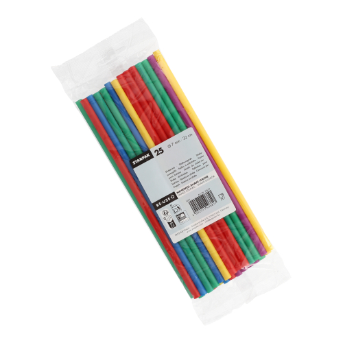 20 x 25 Mehrweg-Shake-Halme PP Ø 7 mm · 22 cm