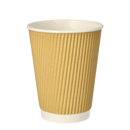 20 x 10 Kaffeebecher to Go, Pappe 0,3 l Ø 9 cm · 11 cm Ripple Wall