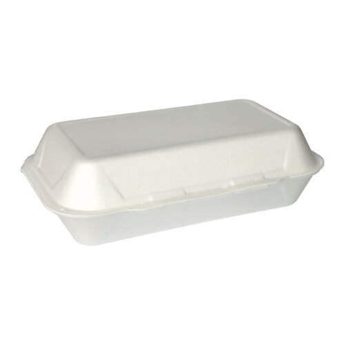 4 x 100 Allzweckboxen mit Klappdeckel, XPS 1800 ml 7,5 cm x 24 cm x 13,3 cm weiss