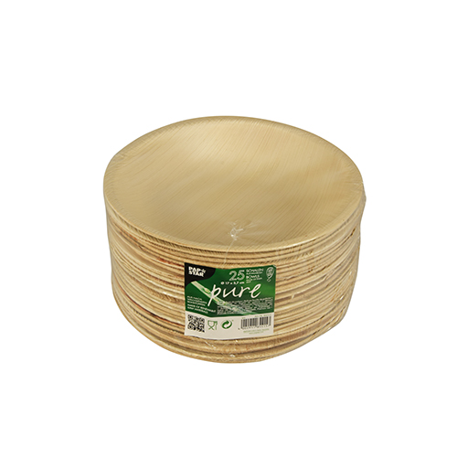 4 x 25 Schalen, Palmblatt "pure" rund 300 ml Ø 17,5 cm · 3,5 cm