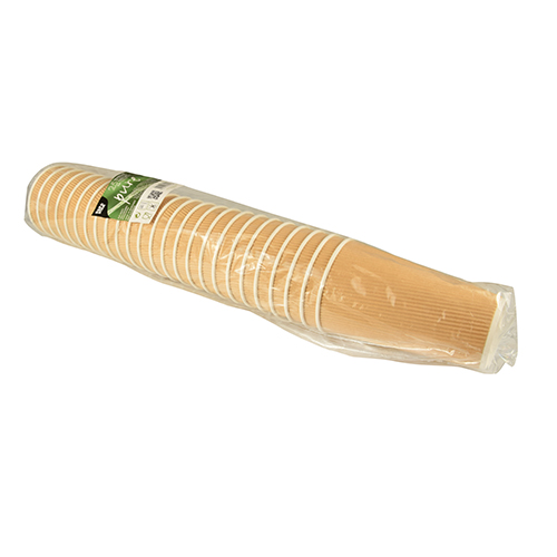 20 x 25 Kaffeebecher to Go, Pappe 0,4 l Ø 9 cm · 13,7 cm Ripple Wall