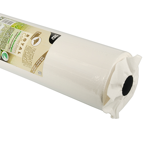 1 x Tischdecke, Tissue "ROYAL Collection" 25 m x 1,18 m weiss