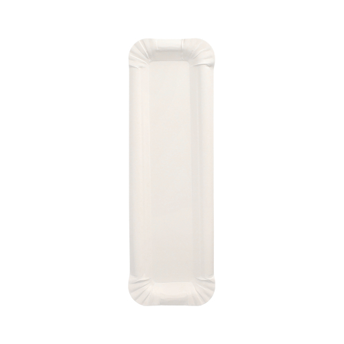 4 x 250 Pappteller "pure" eckig 6,5 cm x 22 cm weiss