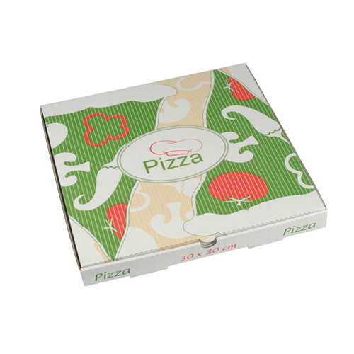 1 x 100 Pizzakartons, Cellulose "pure" eckig 30 cm x 30 cm x 3 cm