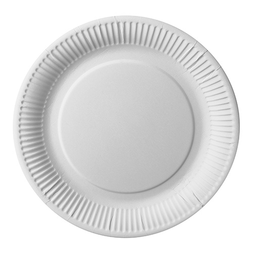 14 x 25 Pappteller "pure" rund Ø 26 cm weiss extra stark