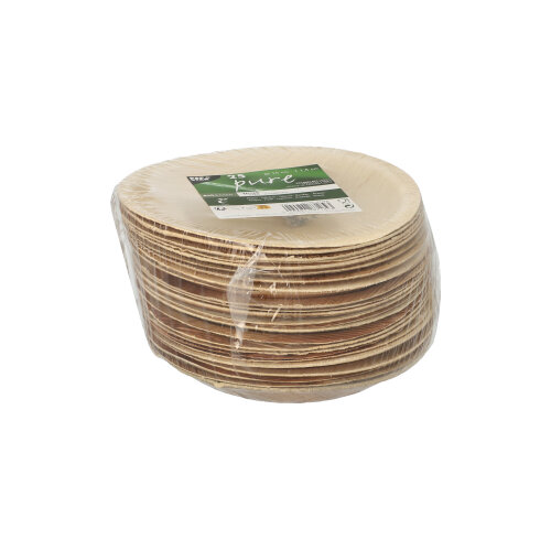 4 x 25 Teller, Palmblatt "pure" rund Ø 15 cm · 1,5 cm