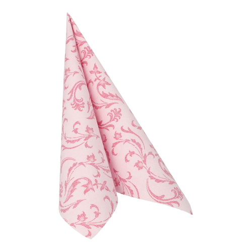 5 x 50 Servietten "ROYAL Collection" 1/4-Falz 40 cm x 40 cm fuchsia "Damascato"