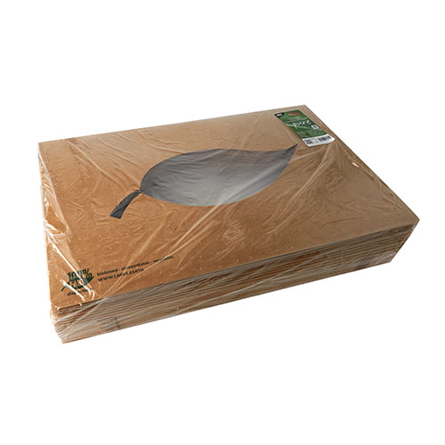 4 x 10 Transport- und Catering-Kartons, Pappe "pure" 8 cm x 55,7 cm x 37,6 cm braun "100% Fair" mit