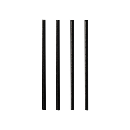 8 x 500 Cocktail Trinkhalme, Papier Ø 7 mm · 10 cm schwarz