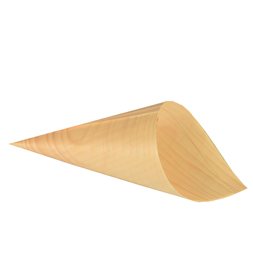 10 x 50 Fingerfood - Spitztüten, Holz "pure" Ø 11 cm · 21 cm