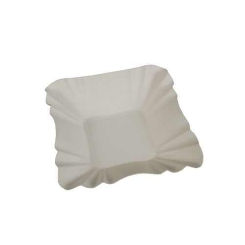 8 x 250 Schalen, Pappe "pure" eckig 9 cm x 9 cm x 3 cm weiss