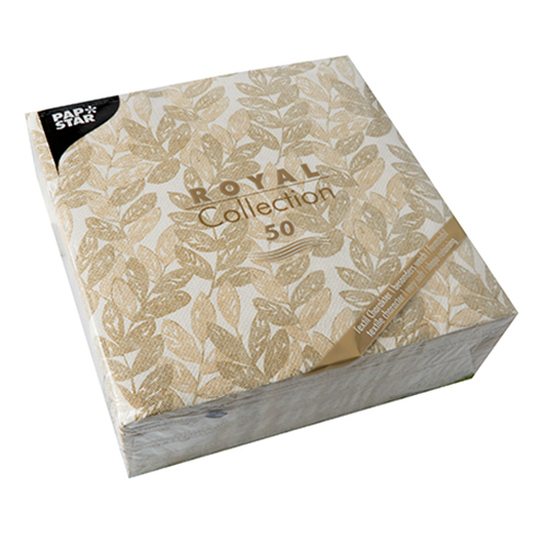 Servietten "ROYAL Collection" 1/4-Falz 40 cm x 40 cm sand "Nature"