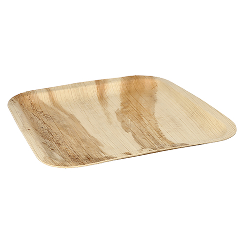 10 x 6 Teller, Palmblatt "pure" eckig 25,5 cm x 25,5 cm x 1,5 cm