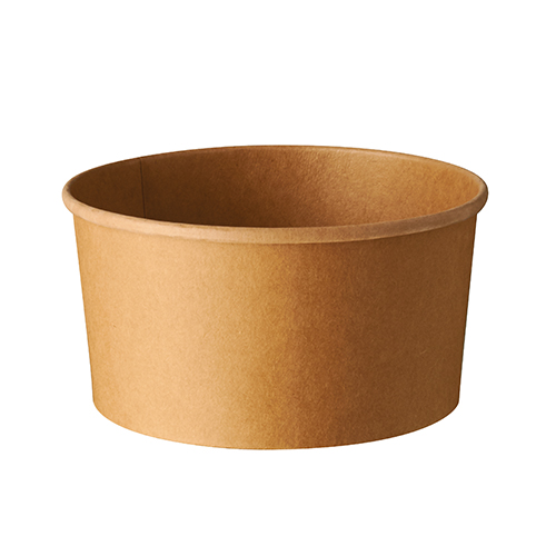 6 x 50 Salatschalen, Pappe rund 1000 ml Ø 15 cm · 7,5 cm braun