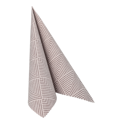5 x 50 Servietten "ROYAL Collection" 1/4-Falz 40 cm x 40 cm braun "Elegance"