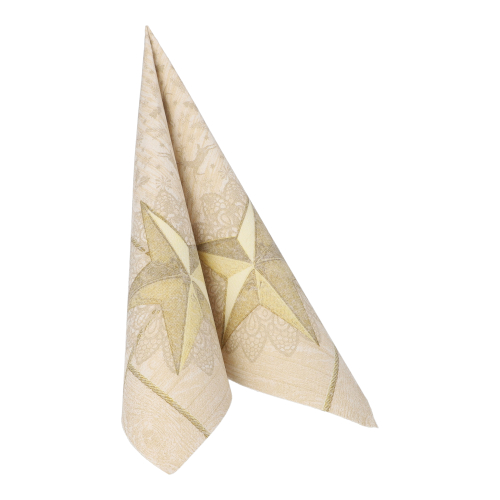 5 x 50 Servietten "ROYAL Collection" 1/4-Falz 40 cm x 40 cm champagner "Rising Star"
