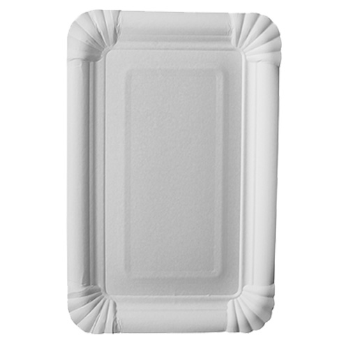 18 x 25 Pappteller "pure" eckig 13 cm x 20 cm weiss