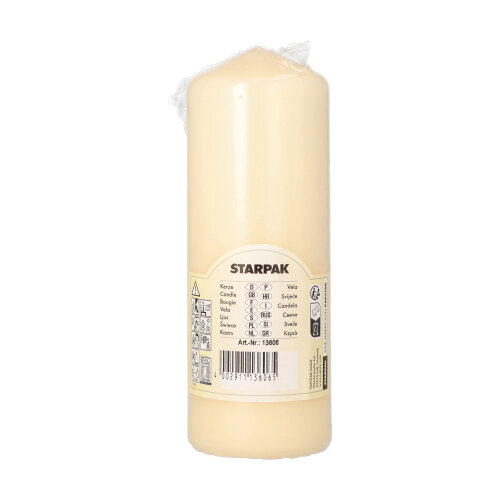 10 x Stumpenkerze Ø 60 mm · 165 mm creme
