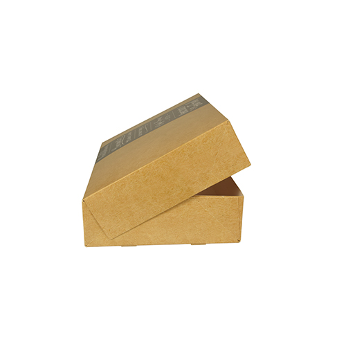 10 x 10 Transport- und Catering-Kartons "pure" eckig 8 cm x 24,7 cm x 35,7 cm "Good Food" klein
