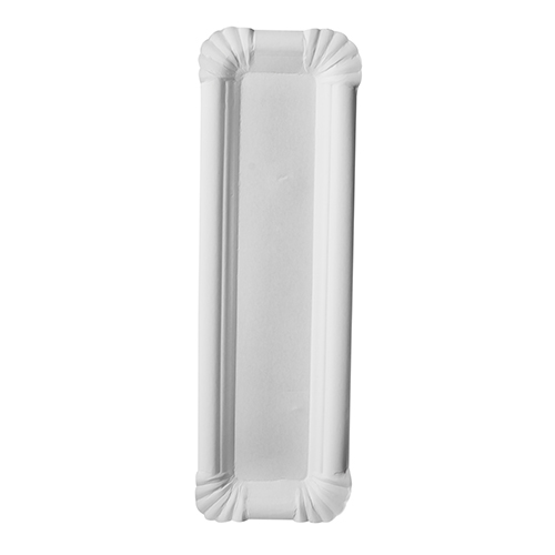 4 x 250 Pappteller "pure" eckig 6,5 cm x 22 cm weiss