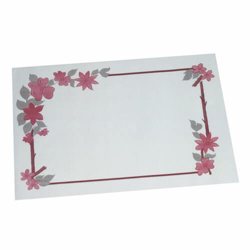 4 x 250 Tischsets, Papier 30 cm x 40 cm weiss "Blumenranke"