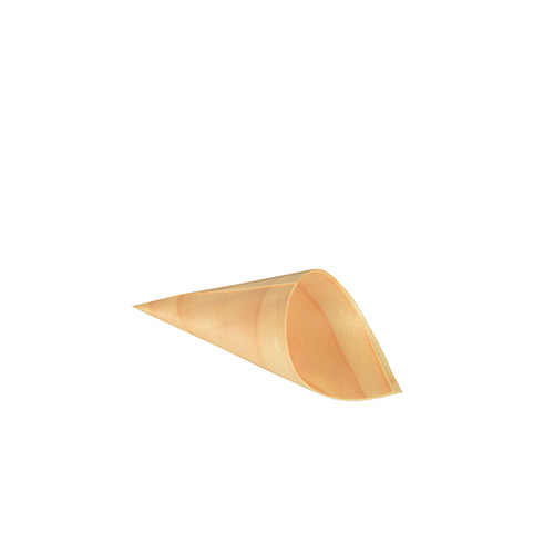 10 x 50 Fingerfood - Spitztüten, Holz "pure" Ø 4,5 cm · 8,5 cm