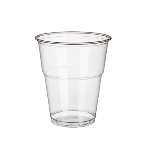 12 x 25 Einwegbecher, PLA "pure" 0,3 l Ø 9,5 cm · 11 cm glasklar mit Schaumrand