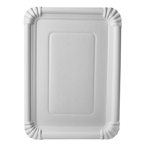1 x 250 Pappteller "pure" eckig 21,5 cm x 29 cm weiss