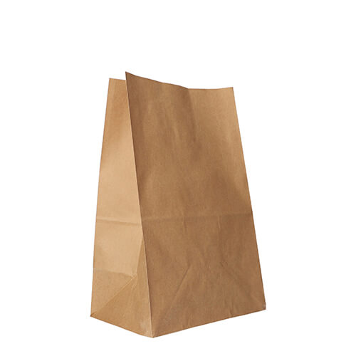 2 x 250 Blockbodenbeutel, Kraftpapier 29,5 cm x 19 cm x 12 cm braun