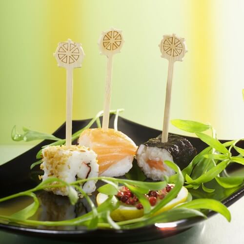 Fingerfood - Spieße 9 cm "Steuerrad"