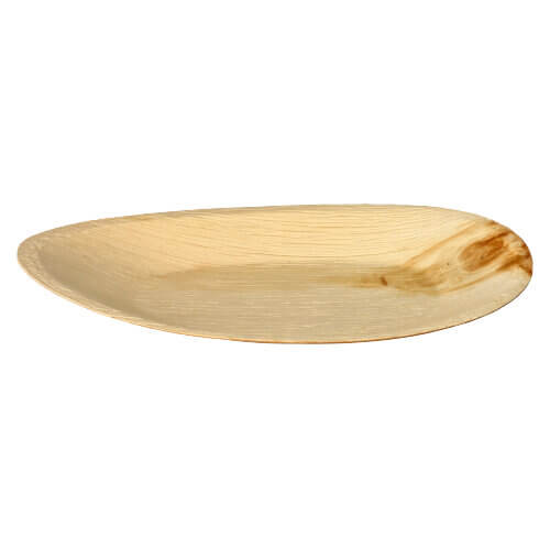 4 x 25 Teller, Palmblatt "pure" oval 32 cm x 18 cm x 3 cm