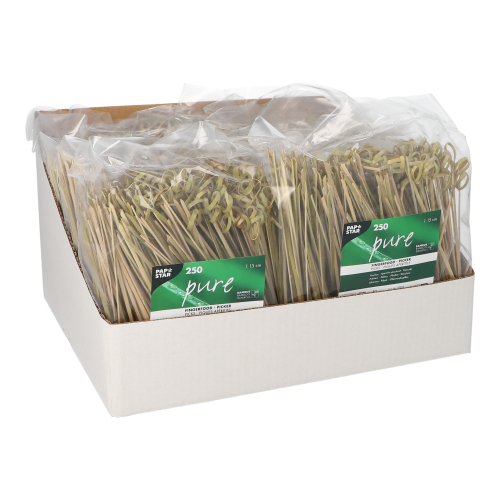10 x 250 Fingerfood - Picker "pure" 15 cm "Knoten"