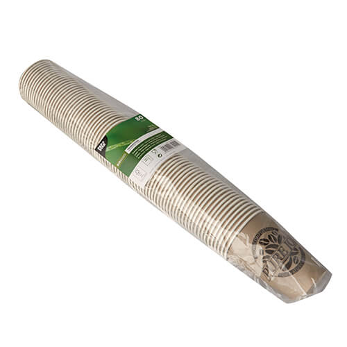 25 x 80 Kaffeebecher to Go, Pappe 0,18 l Ø 7 cm · 9,2 cm taupe "Pure Joy"