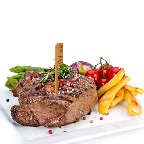 6 x 250 Steak-Marker 9 cm "WELL"