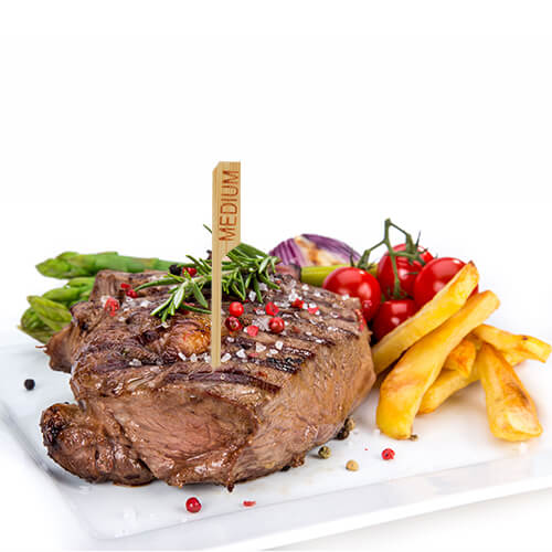 6 x 250 Steak-Marker 9 cm "MEDIUM"