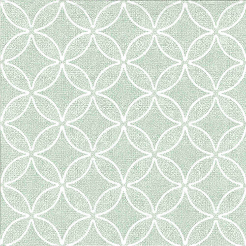 5 x 50 Servietten "ROYAL Collection" 1/4-Falz 40 cm x 40 cm jadegrün "Circle Flowers"
