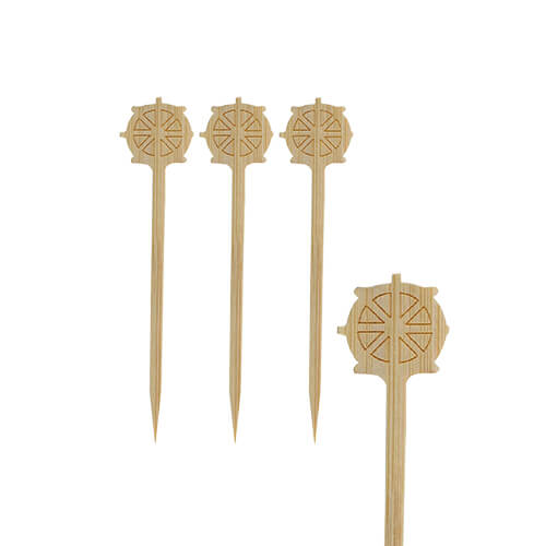 6 x 200 Fingerfood - Picker 9 cm "Steuerrad"