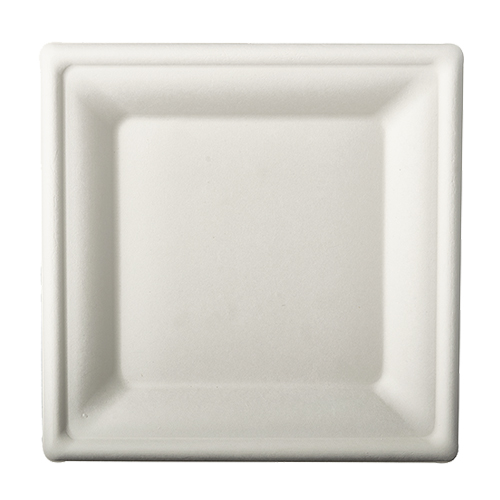 Teller, Zuckerrohr "pure" eckig 20 cm x 20 cm weiss