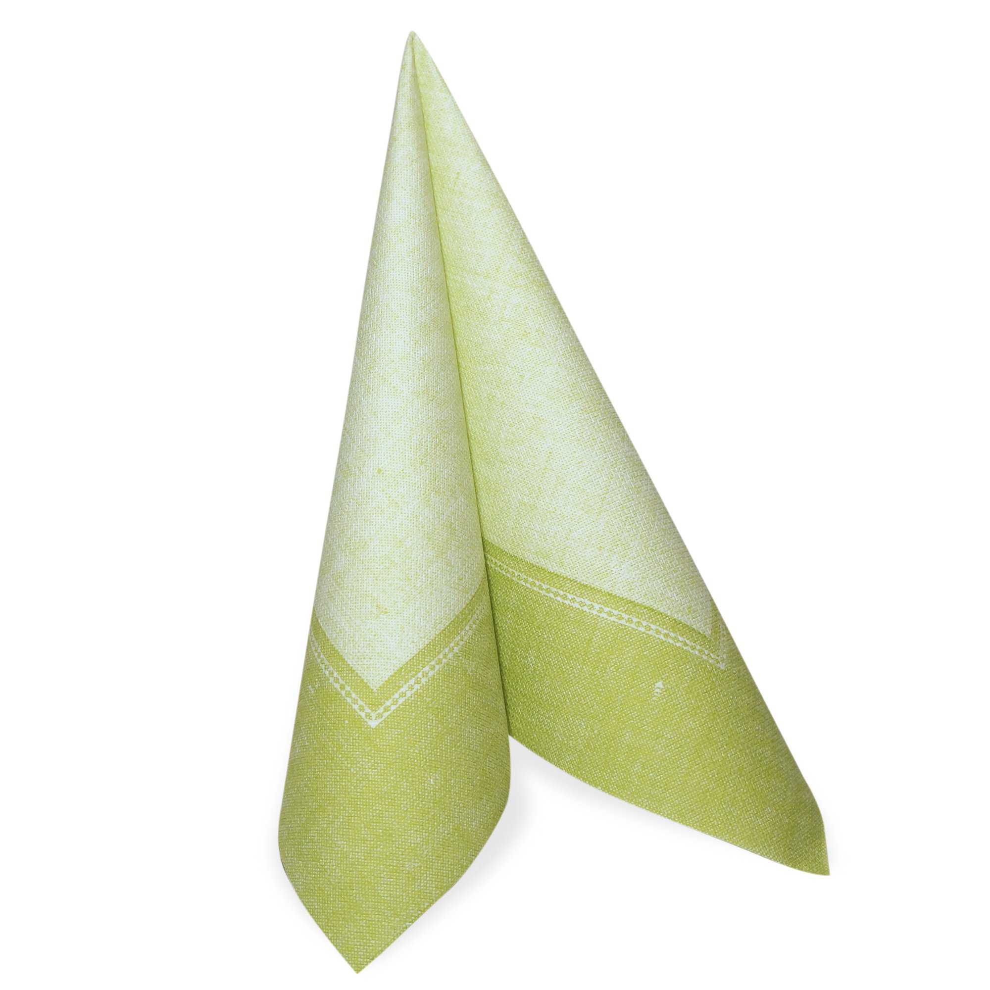 5 x 50 Servietten "ROYAL Collection" 1/4-Falz 40 cm x 40 cm hellgrün "Linum"
