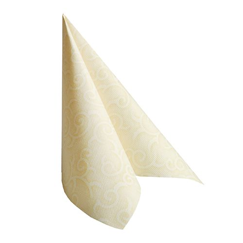 8 x 20 Servietten "ROYAL Collection" 1/4-Falz 40 cm x 40 cm champagner "Casali"