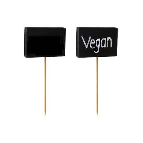 10 x 20 Fingerfood - Picker 8,5 cm "Blackboard"