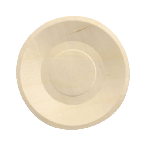 10 x 50 Fingerfood - Teller, Holz "pure" rund Ø 19 cm · 2 cm