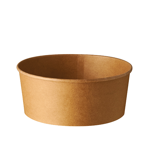 6 x 50 Salatschalen, Pappe rund 750 ml Ø 15 cm · 6 cm braun