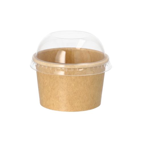 10 x 50 Eisbecher, Pappe rund 125 ml Ø 7,5 cm · 4,8 cm braun