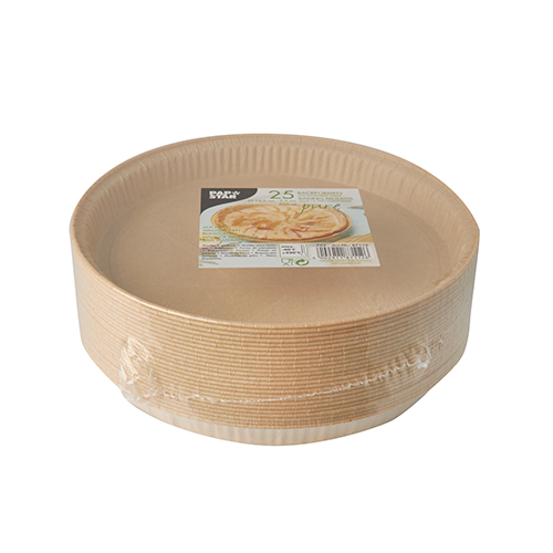 4 x 25 Backformen "pure" 835 ml Ø 24,6 cm · 2,3 cm braun