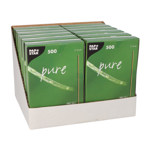 12 x 500 Fingerfood - Picker "pure",  FSC®-Holz 15 cm gedrechselt