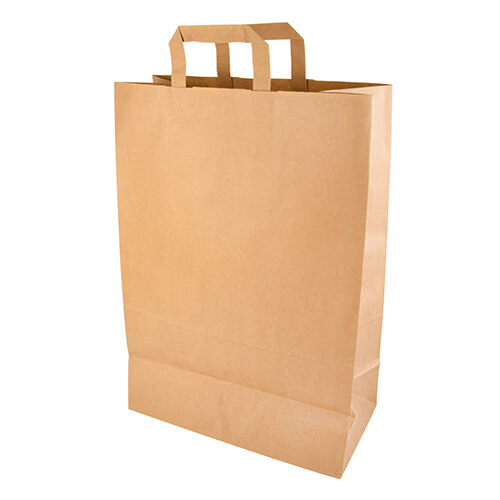Tragetaschen, Papier 44 cm x 32 cm x 16 cm braun mit Tragegriff
