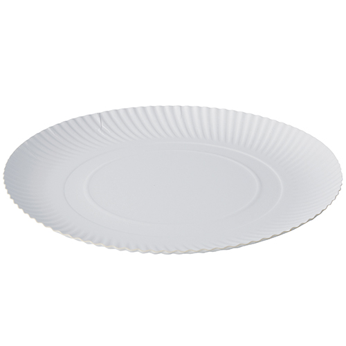 2 x 100 Pappteller "pure" rund Ø 34 cm · 3 cm weiss